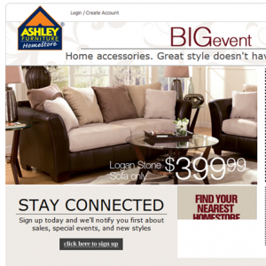 Website Design Company - Ashley Furniture Homestores