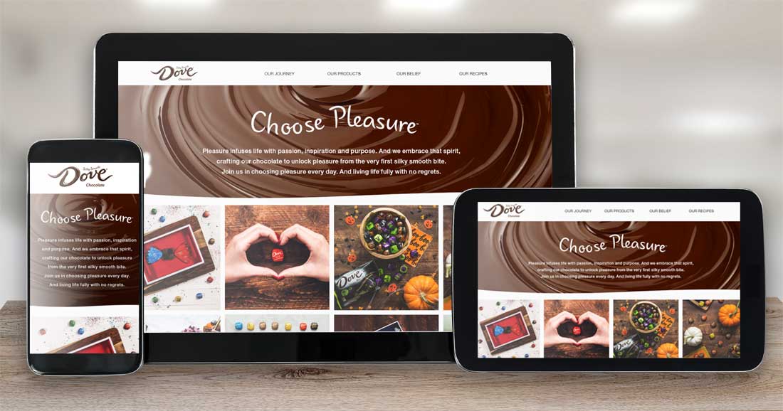 Website Design Company - Dove Chocolate