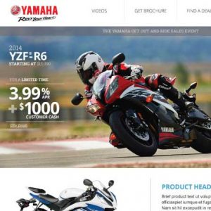 Website Design Company - Yamaha Motorsports